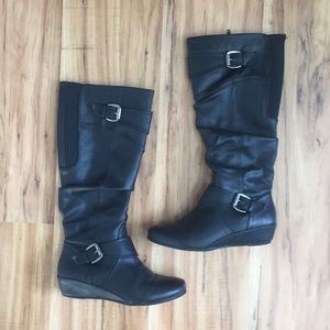 Tall Boots with Wedge Heel